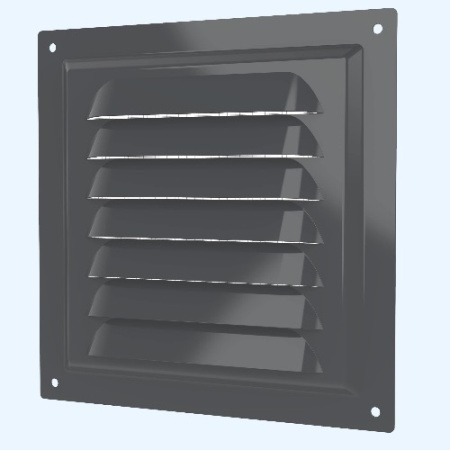 1515МЭ Gray (серый) ERA Решетка вентиляционная МЭ сетка 150х150 окраш.сталь